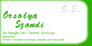 orsolya szondi business card